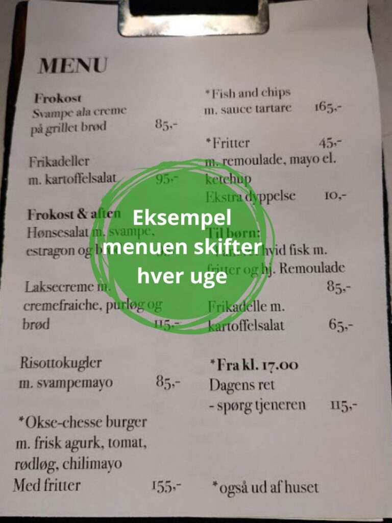 menu eksempel