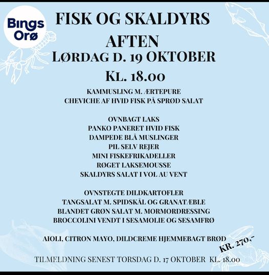 Fisk og skaldyrs buffet